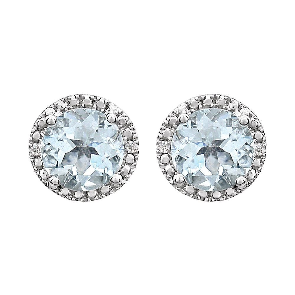 Natural Aquamarine Earrings