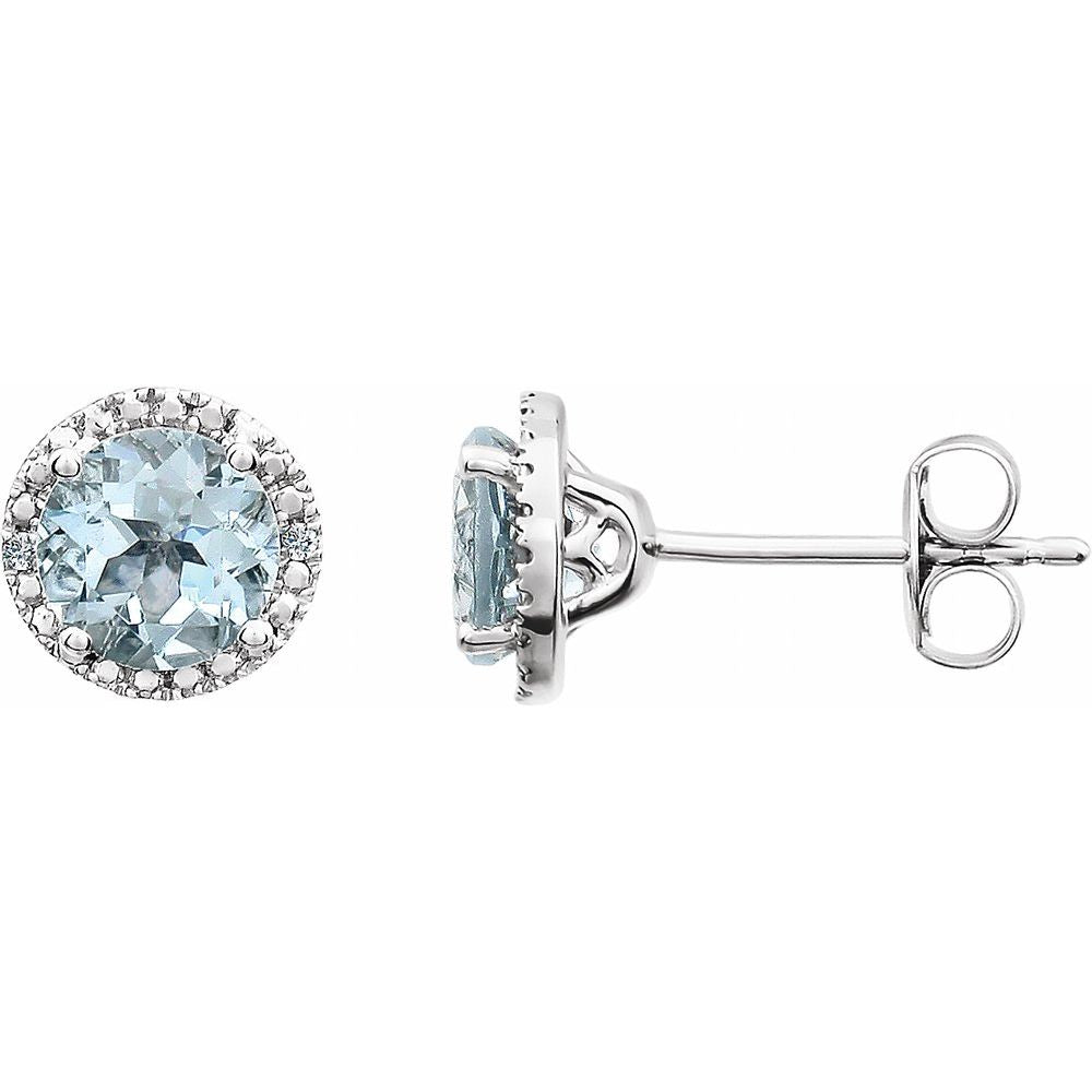 Natural Aquamarine Earrings