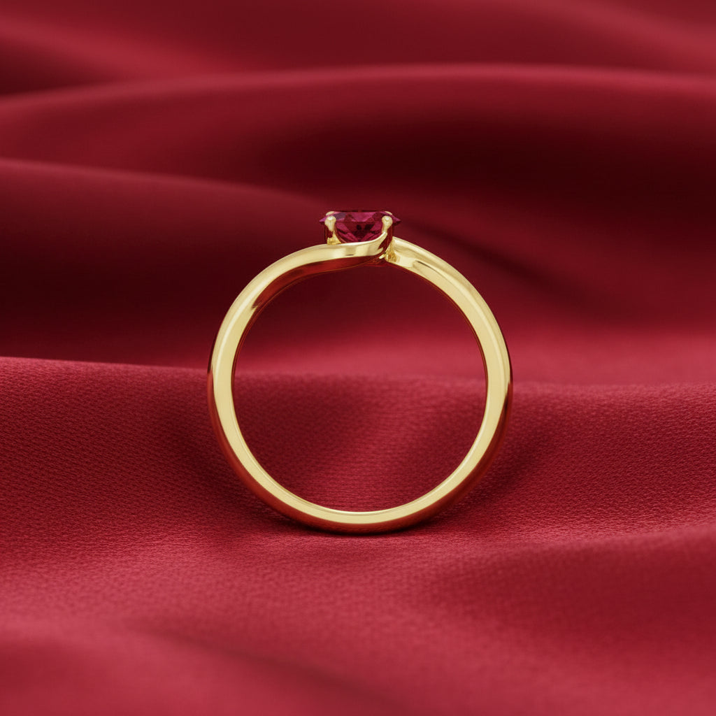 14K Yellow Ruby Ring