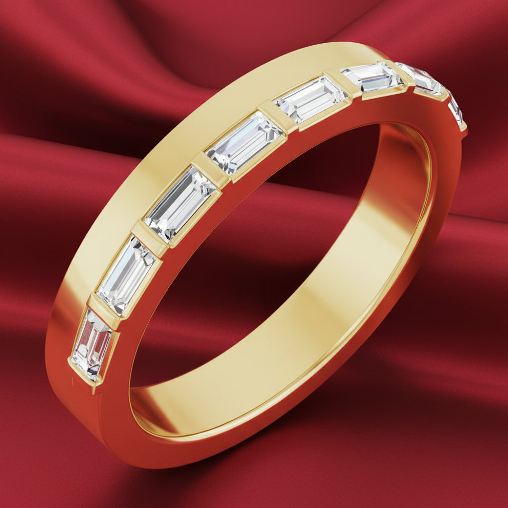 14K Yellow Diamond Anniversary Band