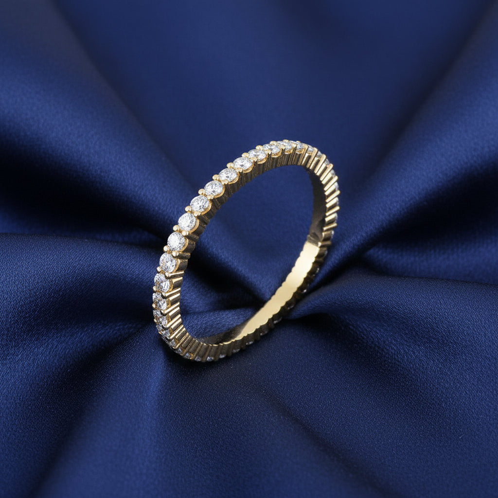14K Yellow 1/2 CTW Lab-Grown Diamond Eternity ring
