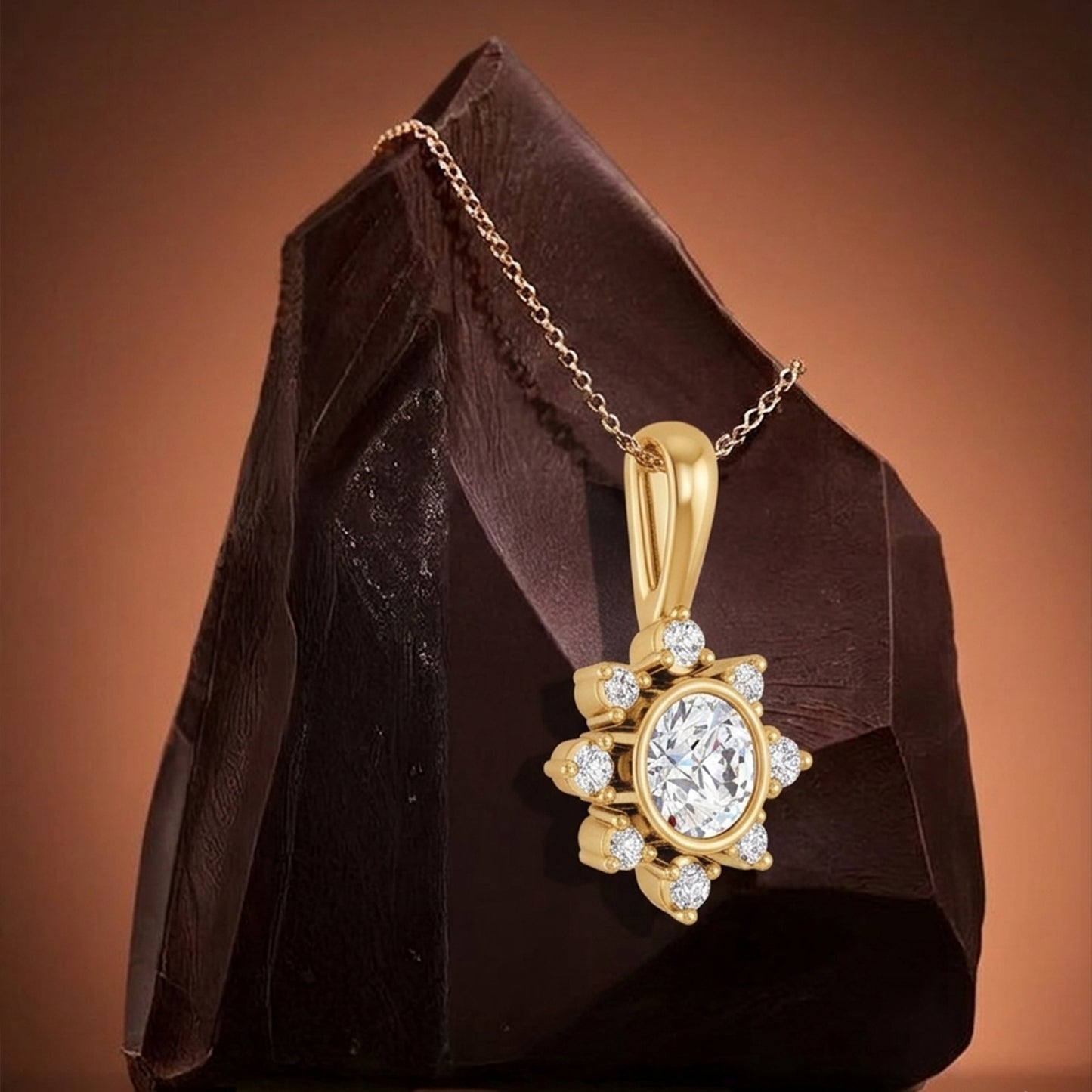 14K Yellow Gold 1/5 CTW Lab-G Diamond 18" Necklace