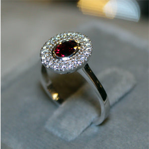 18k White Gold Ruby Ring