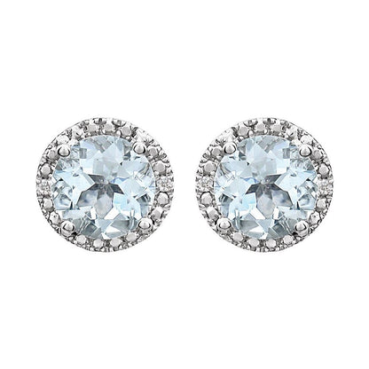 Natural Aquamarine Earrings