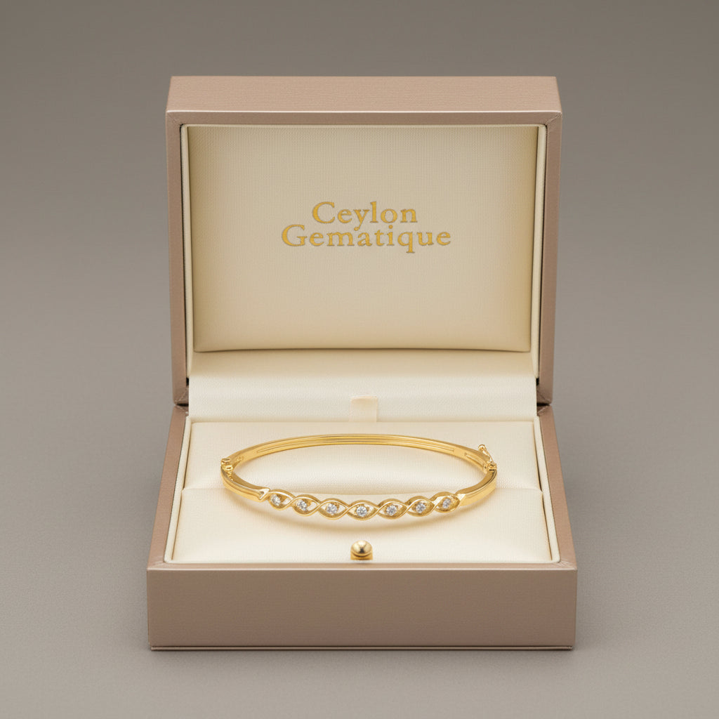 10K Yellow  Hinged Bangle