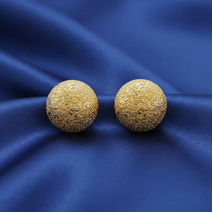 14K Yellow Stardust Ball Earrings