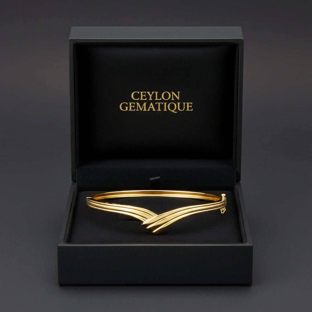 10K Yellow Hinged Bangle