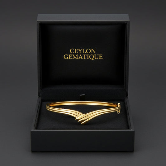 10K Yellow Hinged Bangle