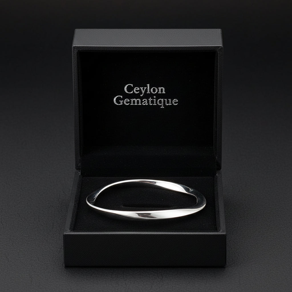 Sterling Silver Wavy Bangle