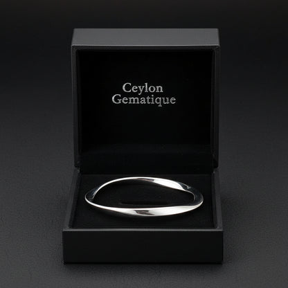 Sterling Silver Wavy Bangle