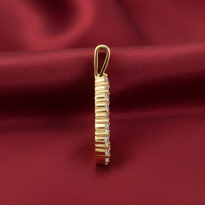 14K Yellow  Diamond Pendant