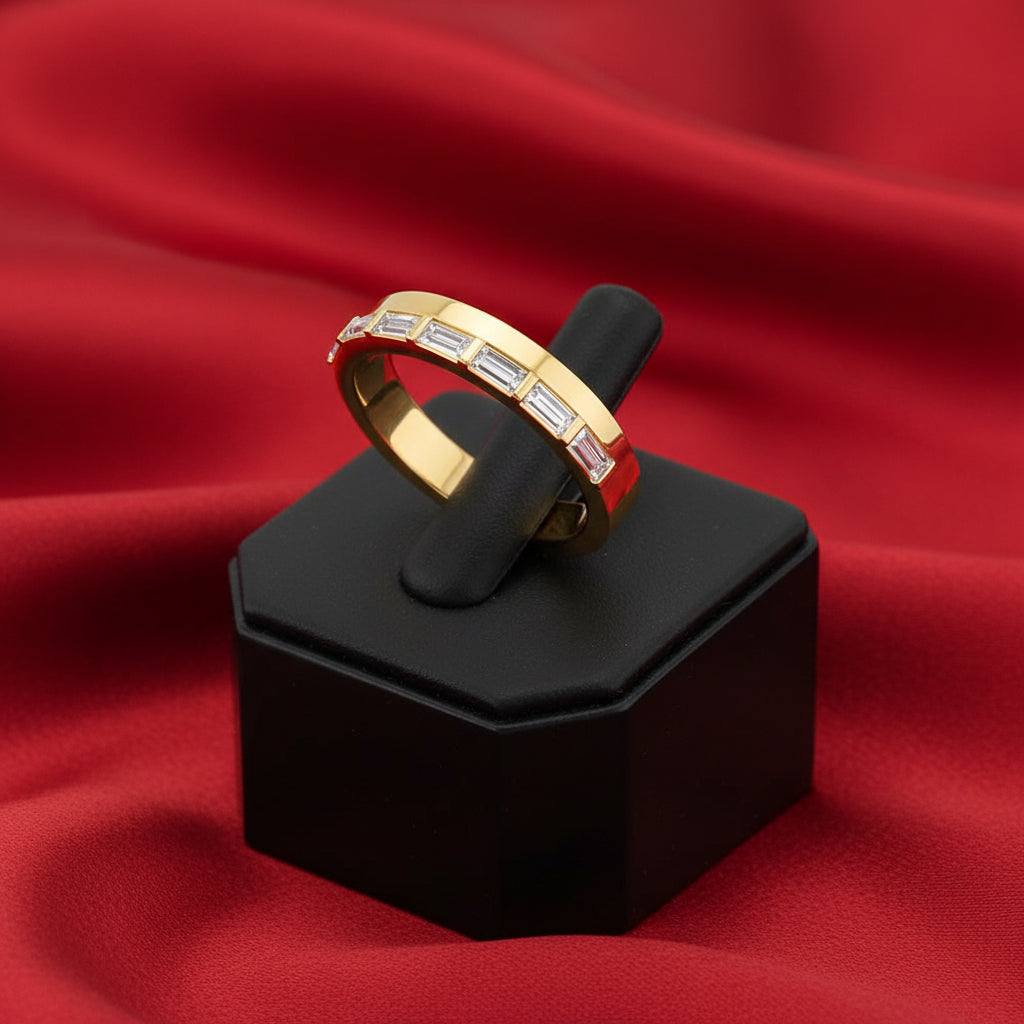 14K Yellow Diamond Anniversary Band