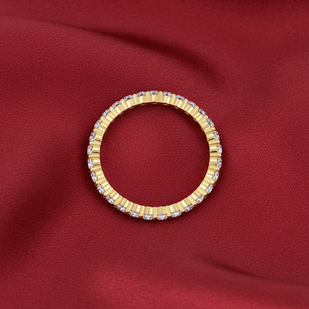 14K Yellow 1 CTW Lab-Grown Diamond Eternity ring