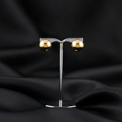 14K Yellow Ball Earrings