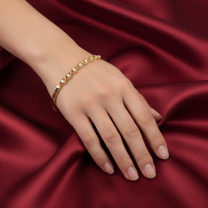 10K Yellow  Hinged Bangle