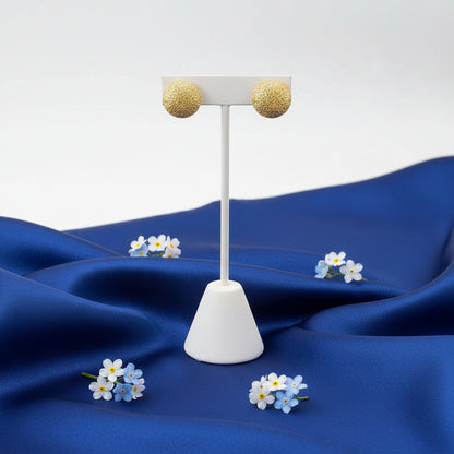 14K Yellow Stardust Ball Earrings