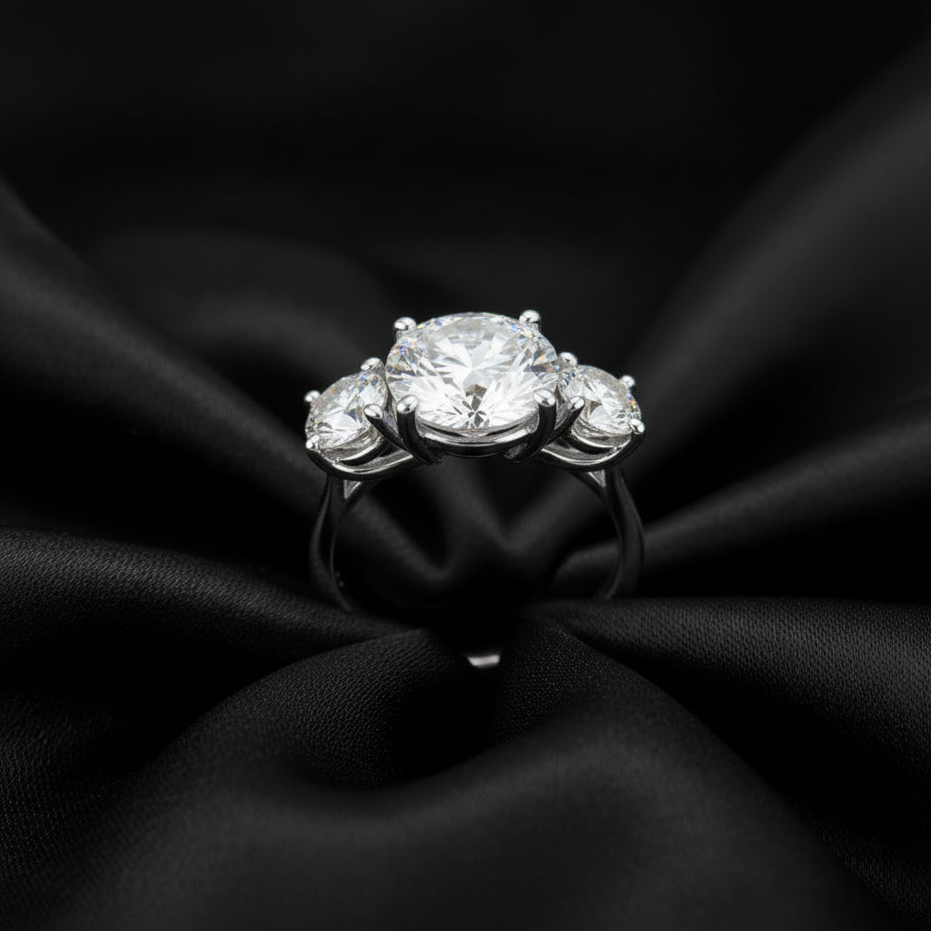 14K White Gold Engagement Ring
