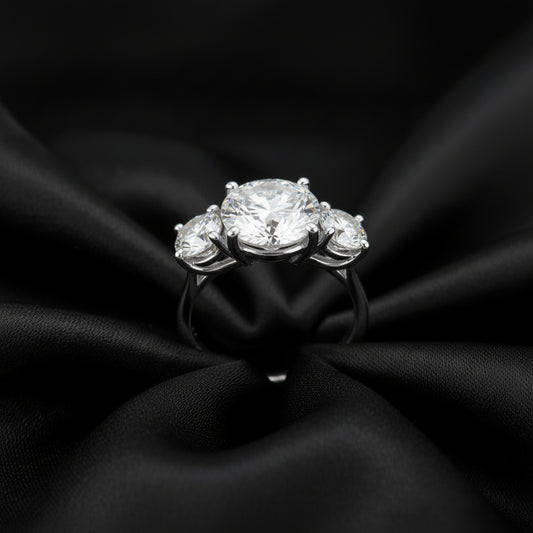 14K White Gold Engagement Ring