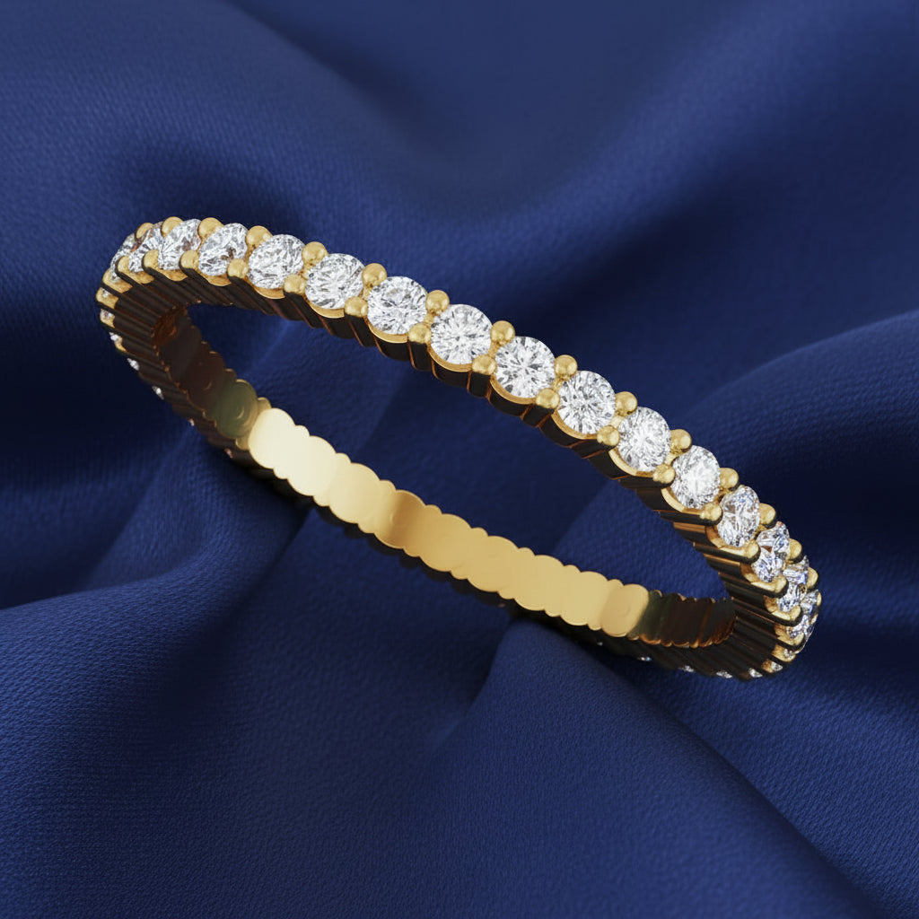 14K Yellow 1/2 CTW Lab-Grown Diamond Eternity ring