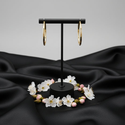 14K Yellow Endless Tube  Hoop Earring