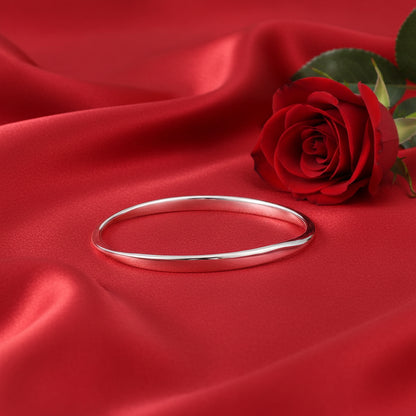 Sterling Silver Wavy Bangle