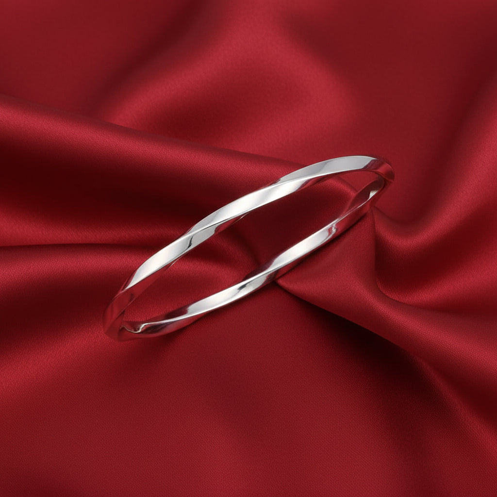 Sterling Silver Twisted  Bangle