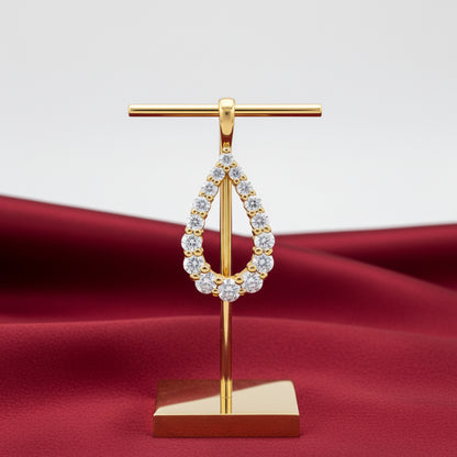 14K Yellow  Diamond Pendant