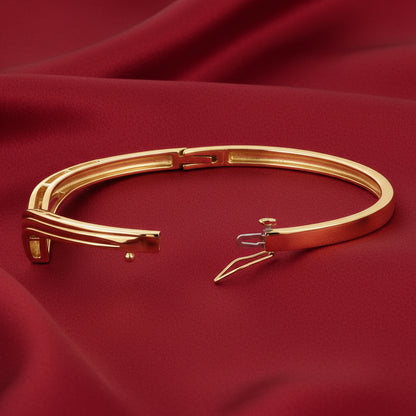 10K Yellow Hinged Bangle