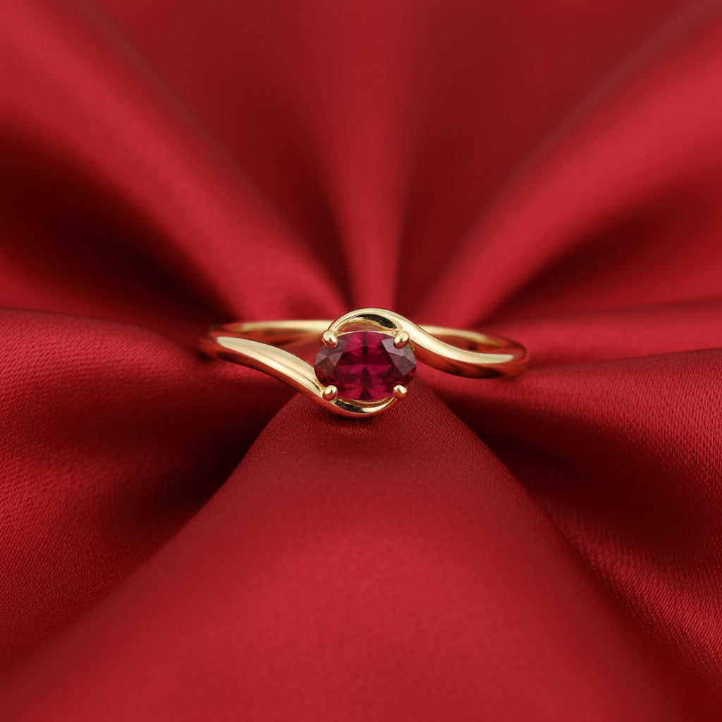14K Yellow  Ruby Ring