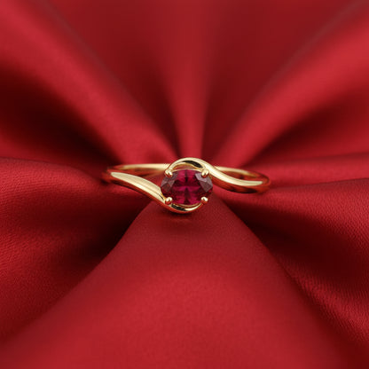 14K Yellow  Ruby Ring