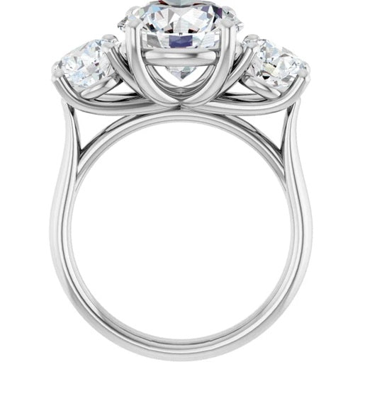 14K White Gold Engagement Ring