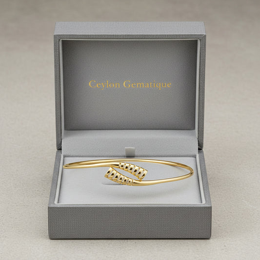 14K Yellow  Bypass Bangle