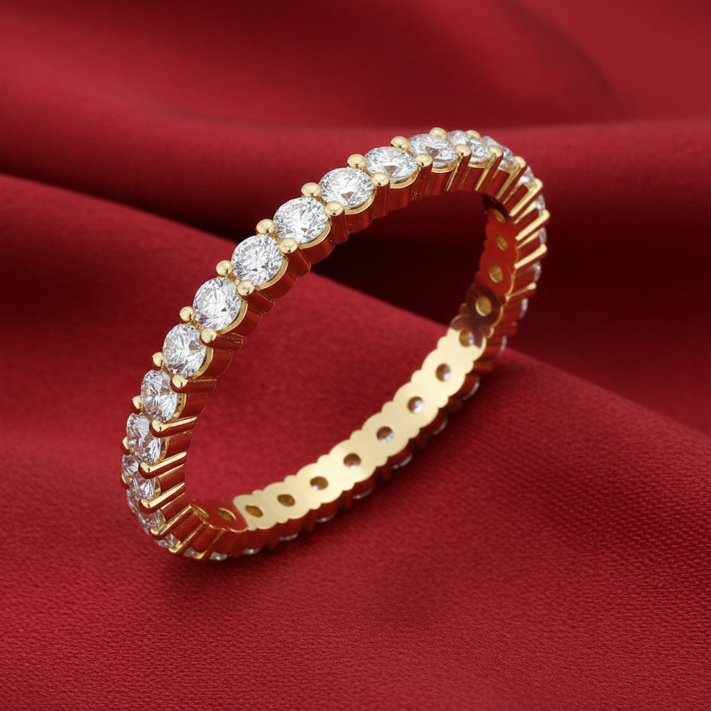 14K Yellow 1 CTW Lab-Grown Diamond Eternity ring