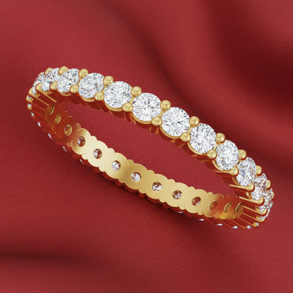 14K Yellow 1 CTW Lab-Grown Diamond Eternity ring