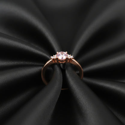 14K Rose Gold Pink Morganite &   Diamond Ring