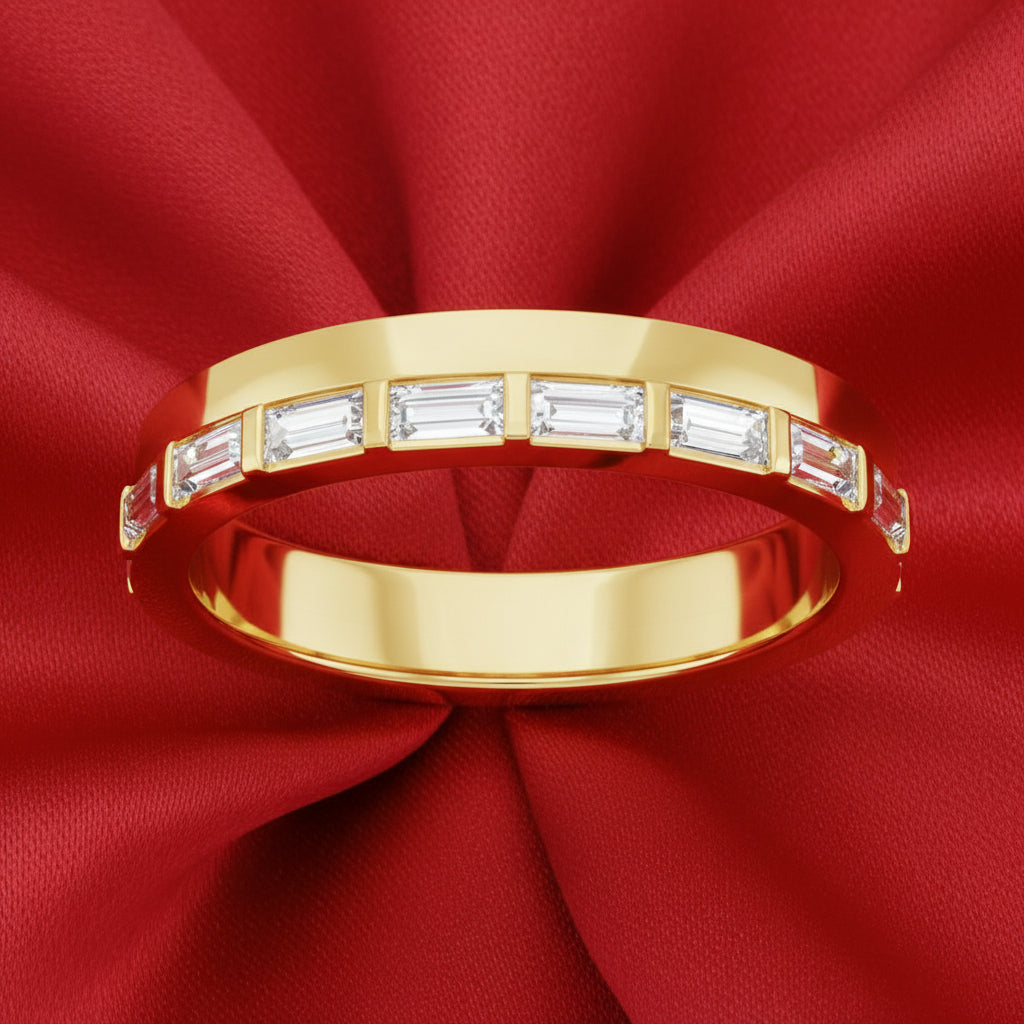 14K Yellow Diamond Anniversary Band