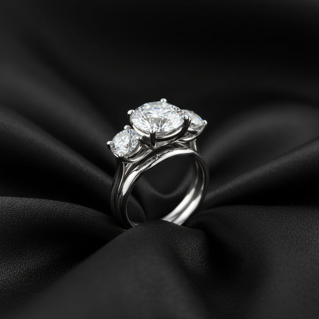 14K White Gold Engagement Ring