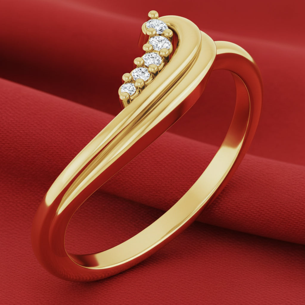 14K Yellow  Natural Diamond Ring