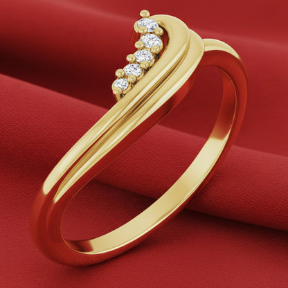 14K Yellow  Natural Diamond Ring