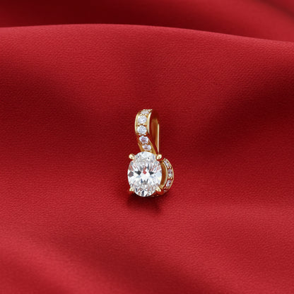 14K Yellow  Diamond Pendant