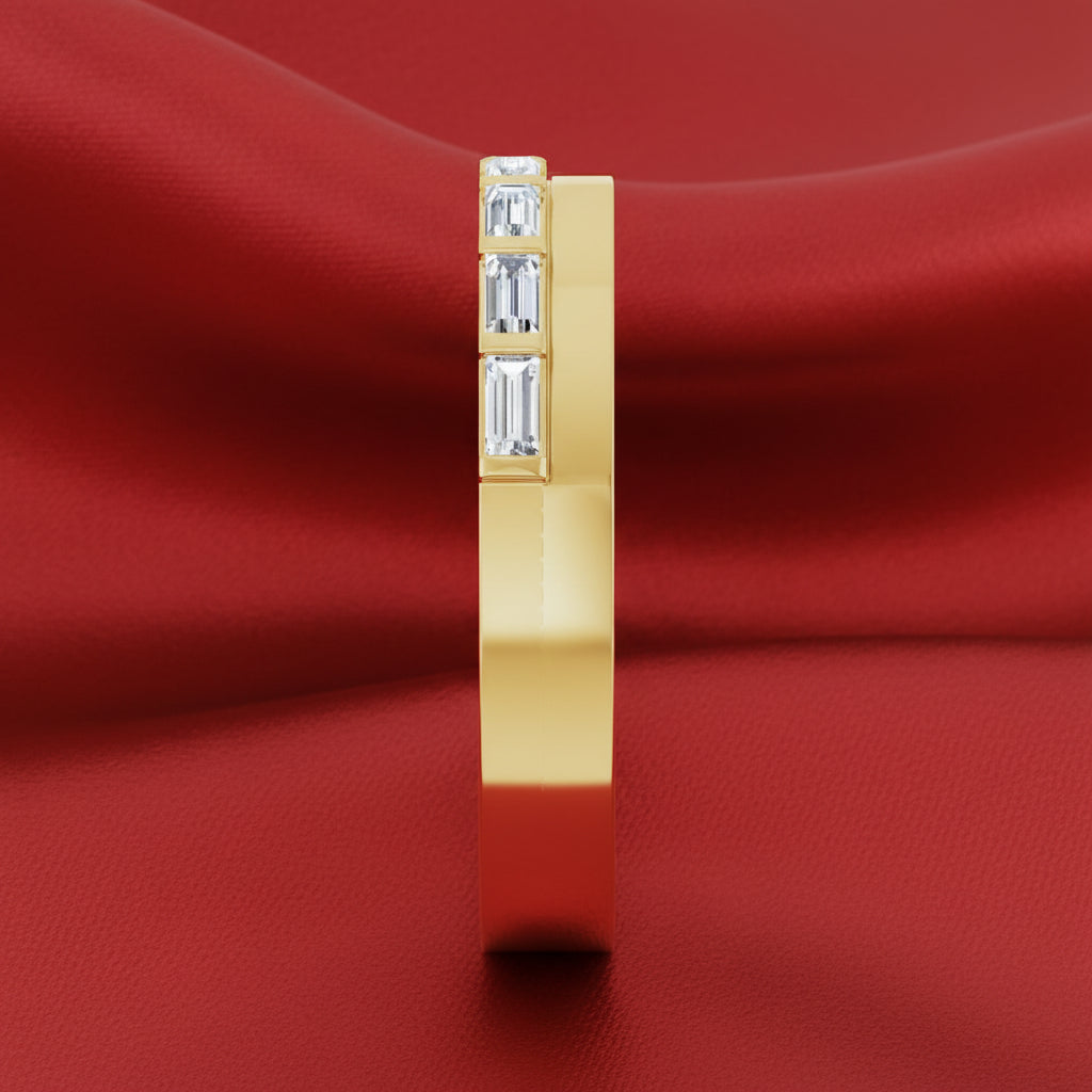 14K Yellow Diamond Anniversary Band