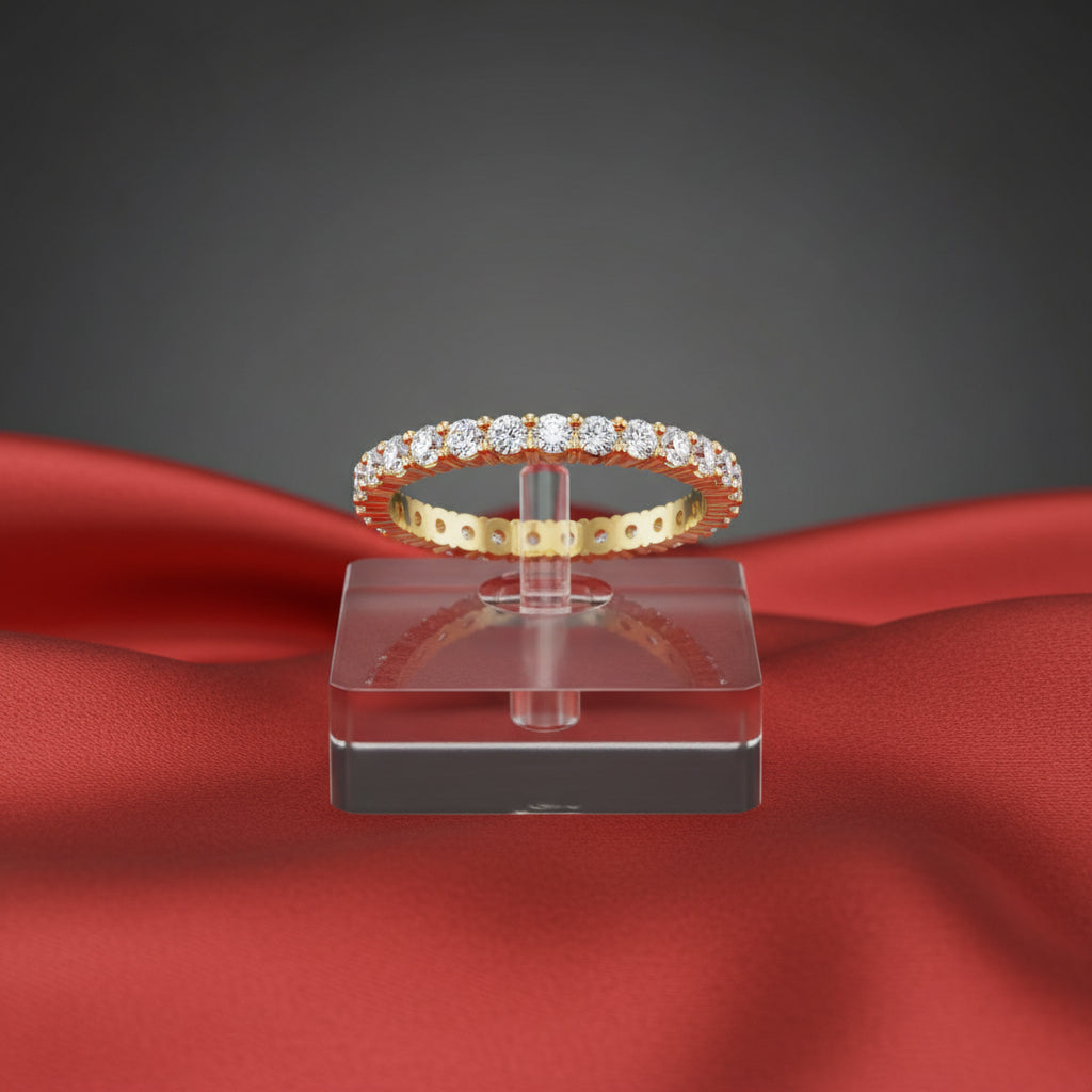 14K Yellow 1 CTW Lab-Grown Diamond Eternity ring