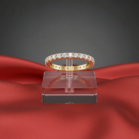14K Yellow 1 CTW Lab-Grown Diamond Eternity ring