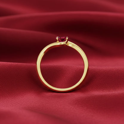 14K Yellow  Ruby Ring