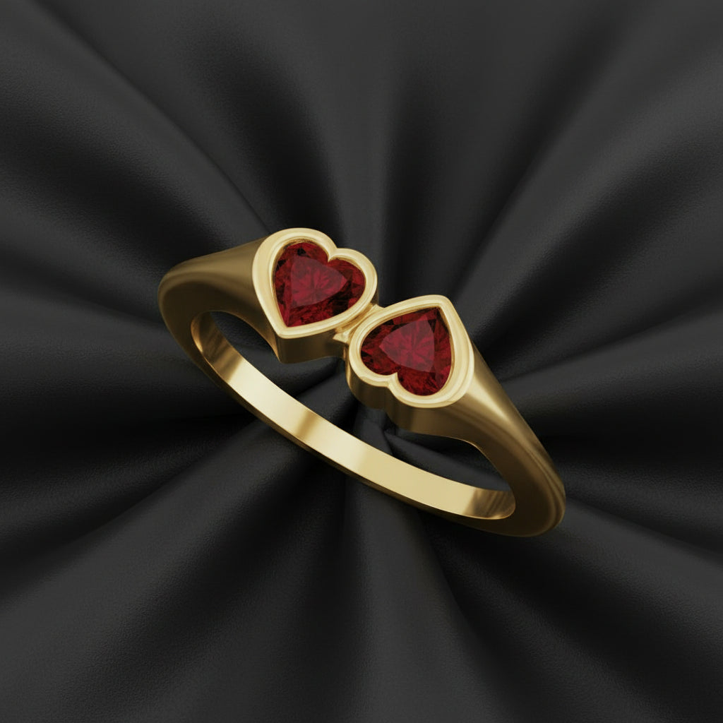 14K Yellow  Mozambique Garnet  Ring
