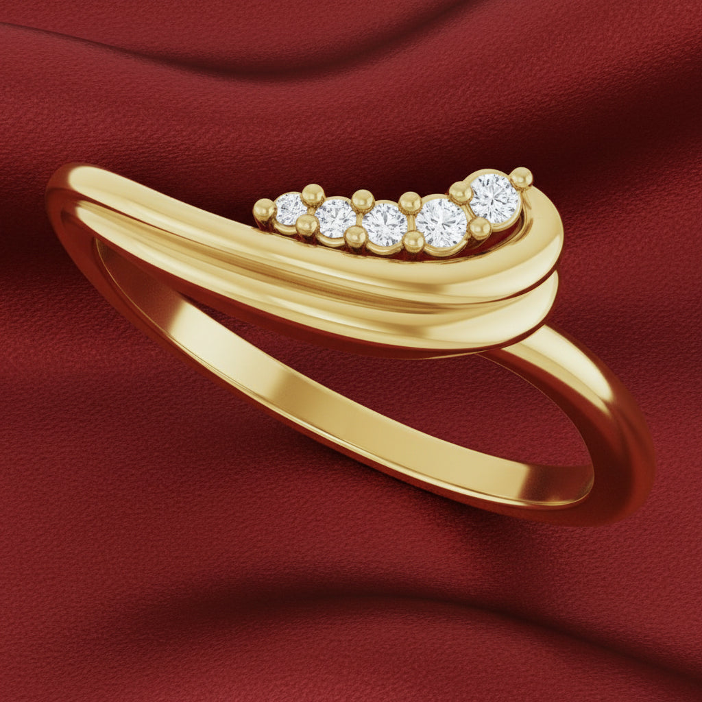14K Yellow  Natural Diamond Ring