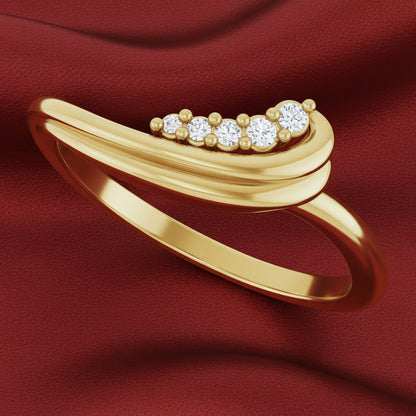 14K Yellow  Natural Diamond Ring