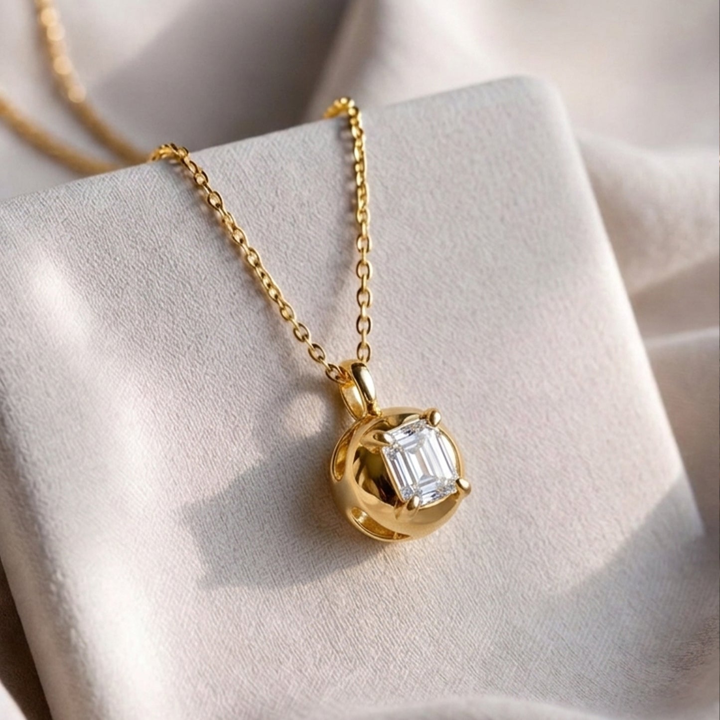 14K Yellow Gold 3/8 CTW Lab-Grown Diamond 16-18" Necklace