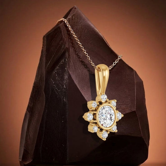 14K Yellow Gold 1/5 CTW Lab-G Diamond 18" Necklace