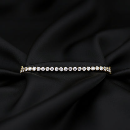 14K Yellow Gold 12 CTW Lab-Grown Diamond Line 7" Bracelet